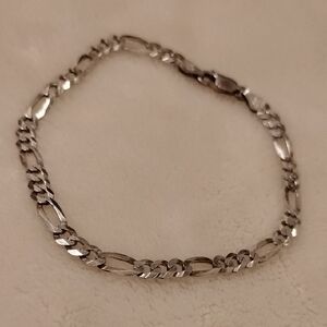 Italian Sterling Silver Chain Bracelet 8 Inches